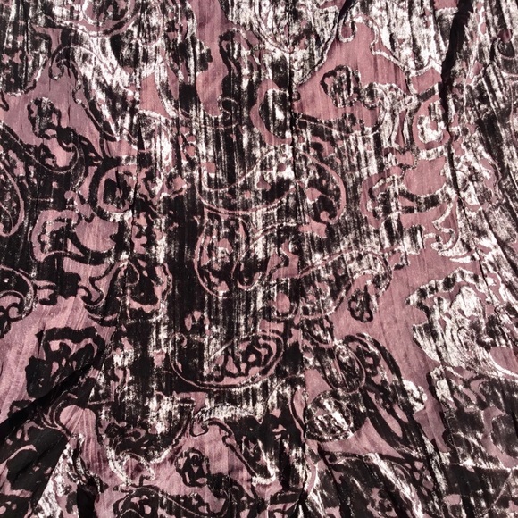 Coldwater Creek Burnt Velvet Flowy Brown Whimsigoth Skirt - Picture 4 of 9